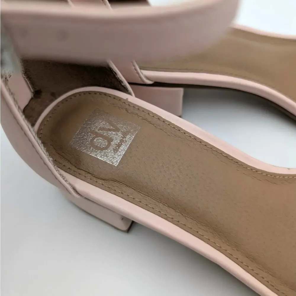 DV by Dolce Vita Gavon Block Heel Sandals Back Zip Girls' Blush Size US4
